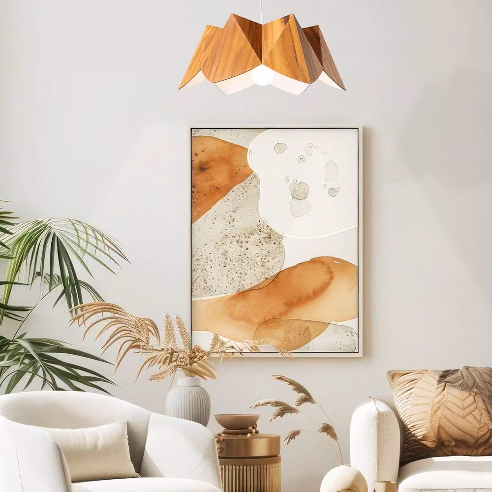 Netlighting Physalis Brown Teak Wood Pendant Ceiling Light – 2