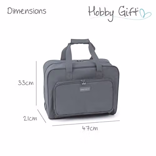 Hobby Gift Exclusive Medium Sewing Machine Bag, Grey and Silver, W: 47 cm, D: 21 cm, H: 33 cm – 3