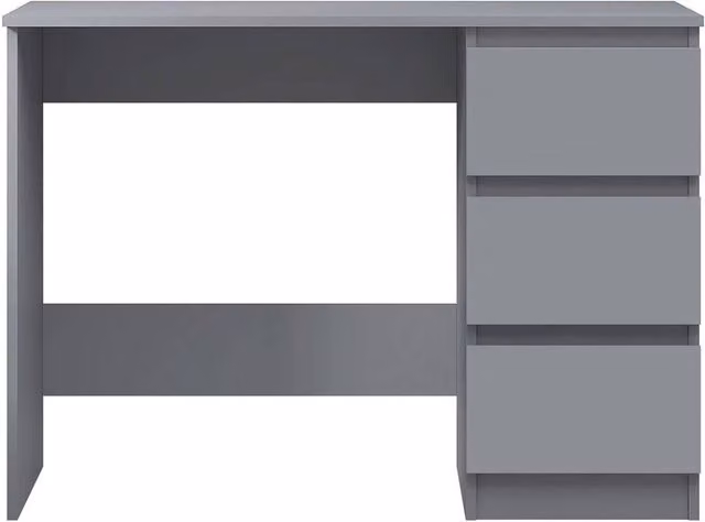 Havendro Modern Matt Grey Writing Desk with 3 Drawers