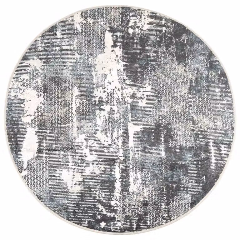 Berkfield Home Washable Multicolour Round Anti Slip Rug, Diameter: 100 cm
