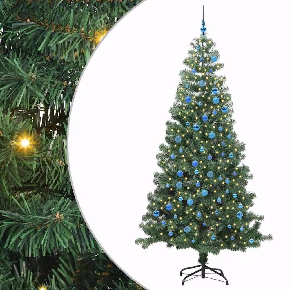 Berkfield Home Lush Green Christmas Tree with 300 LEDs and Stand, Height: 240 cm – 3
