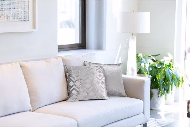 NewEdgeBlinds Valencia Square Velvet Cushion Cover in Grey