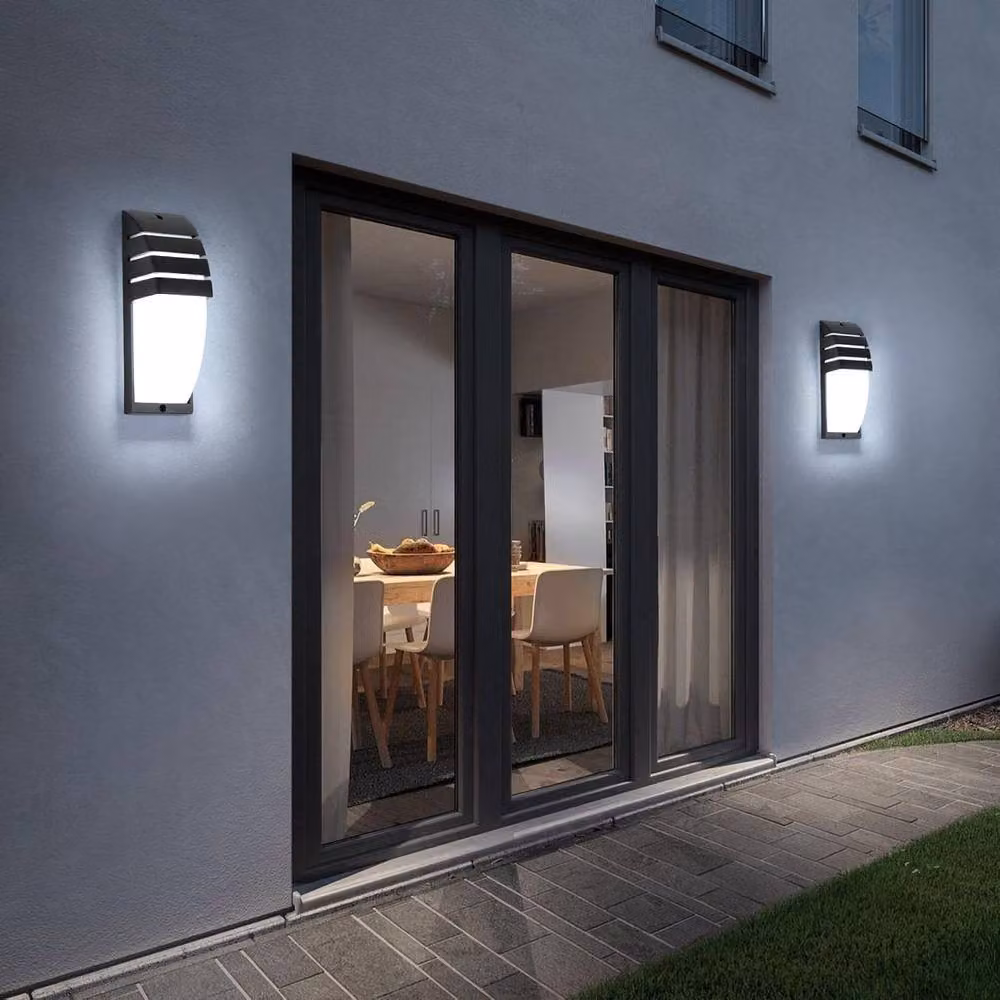 Goeco 12W LED Outdoor Wall Light, IP65 Waterproof Up and Down Rectangular Garden Light in Black – 5