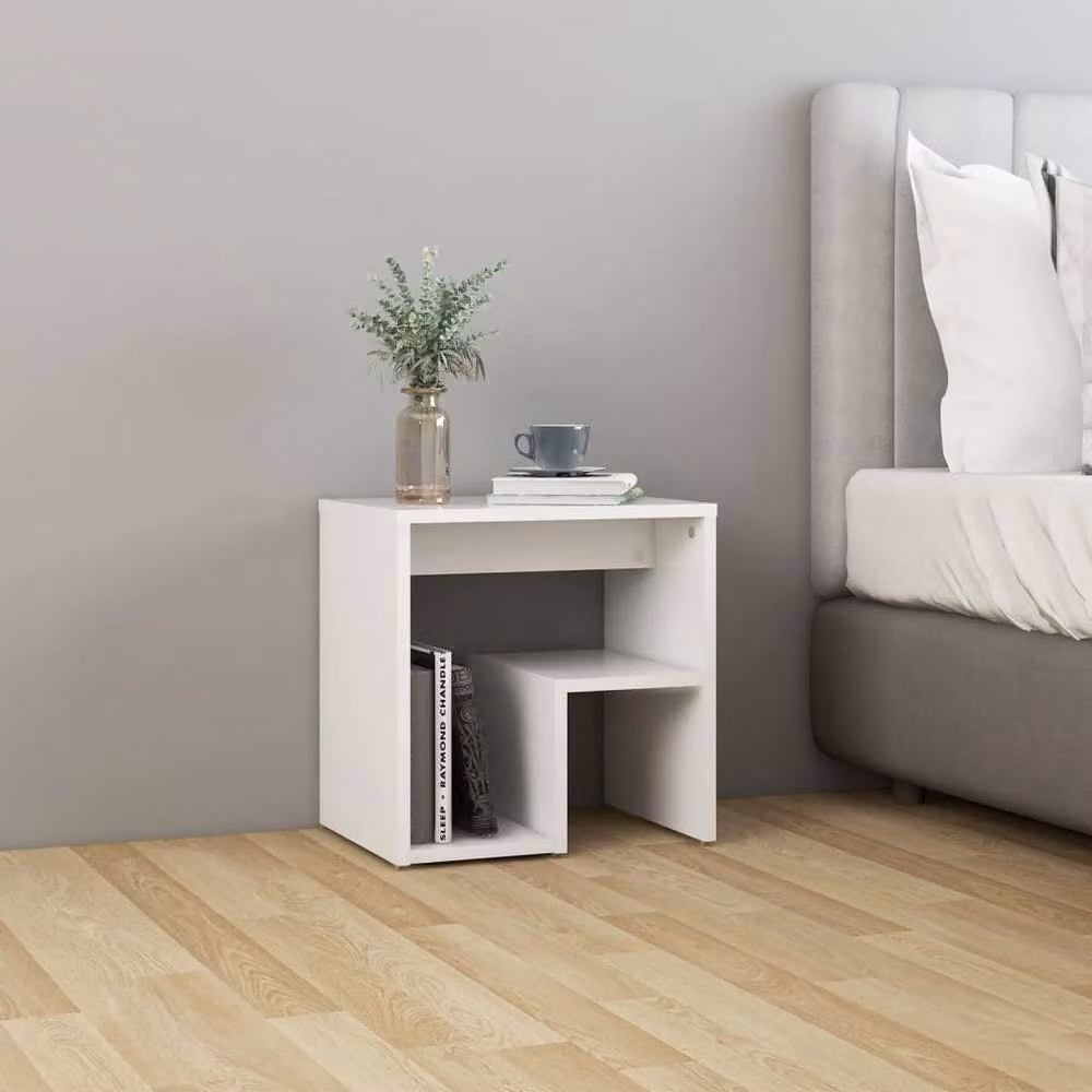 Berkfield Home Bed Cabinet in White, W/D/H: 40 x 30 x 40 cm – 2