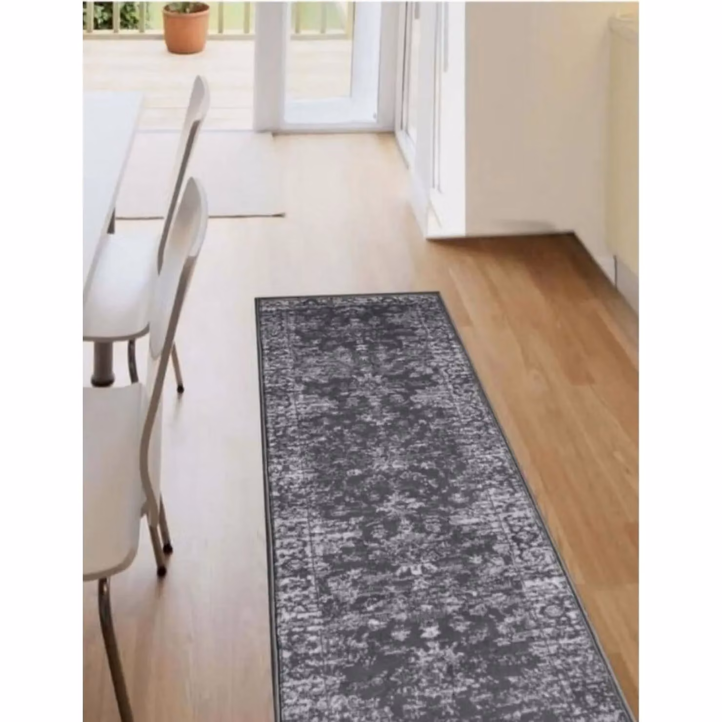THE RUGS Maestro Collection Vintage Design Rug in Charcoal Grey, W: 80 cm, L: 150 cm – 4