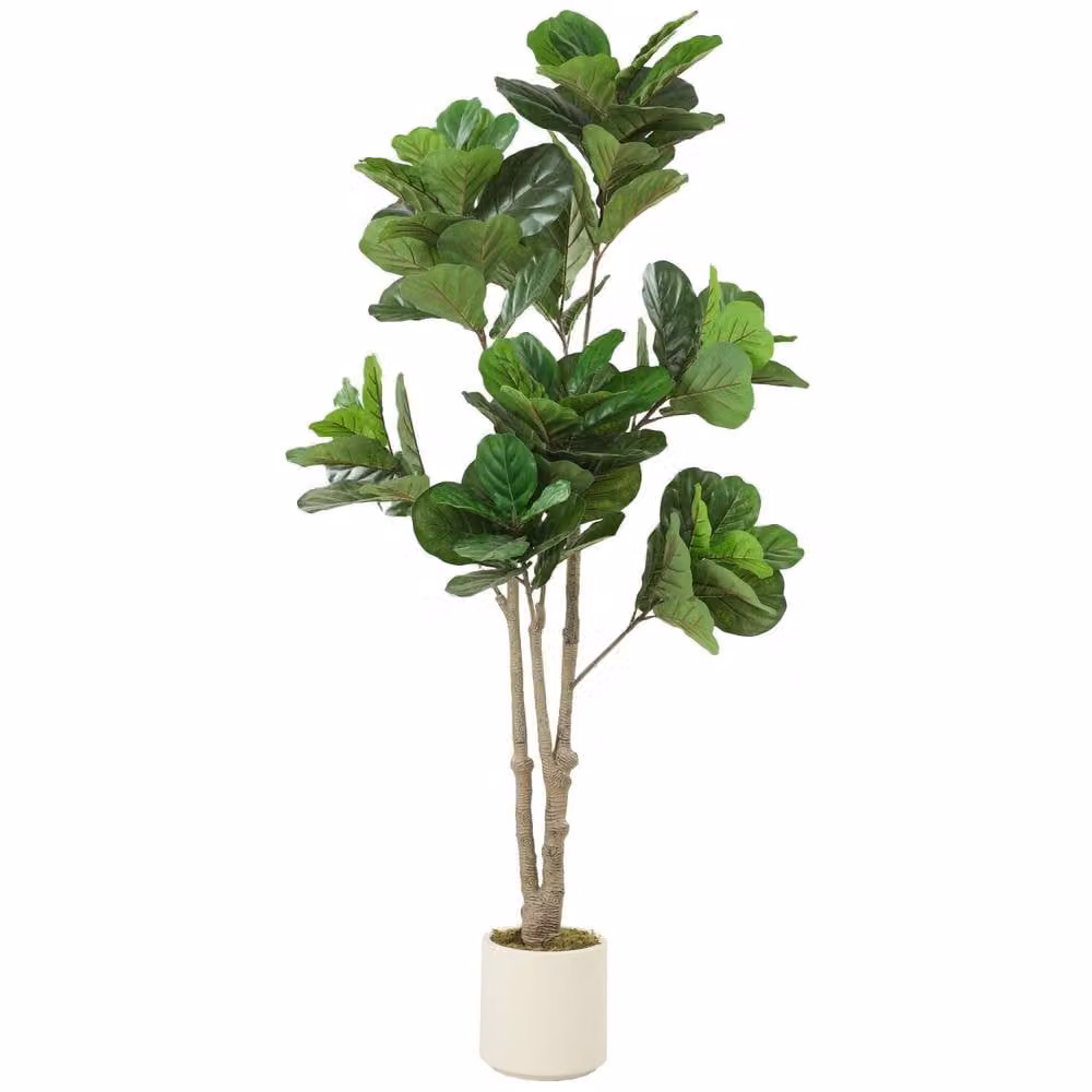 Wyld Haus Pararale Artificial Fiddle Leaf Fig Tree in Green, Height: 180 cm – 2
