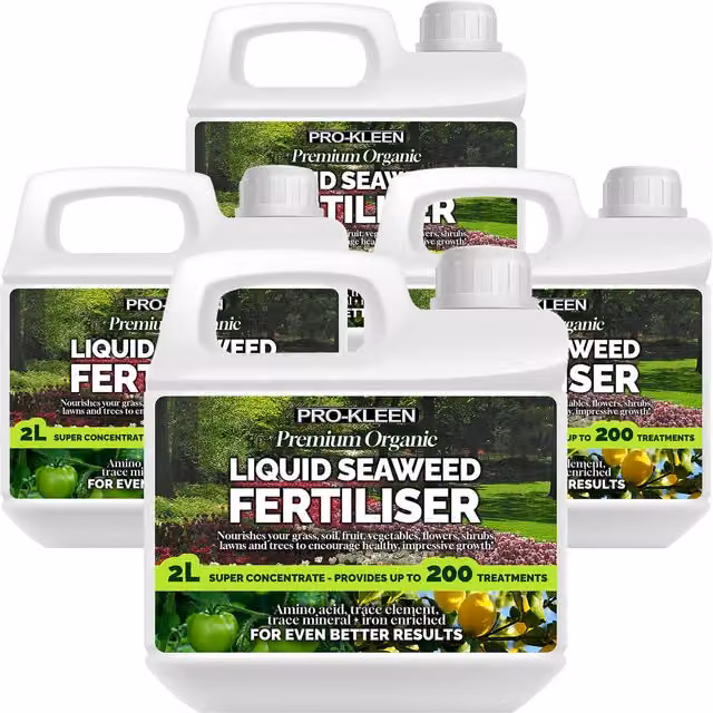 Pro-Kleens Liquid Seaweed Plant Tonic for Lawns, Vegetable and Ornamental Gardens, 8 l
