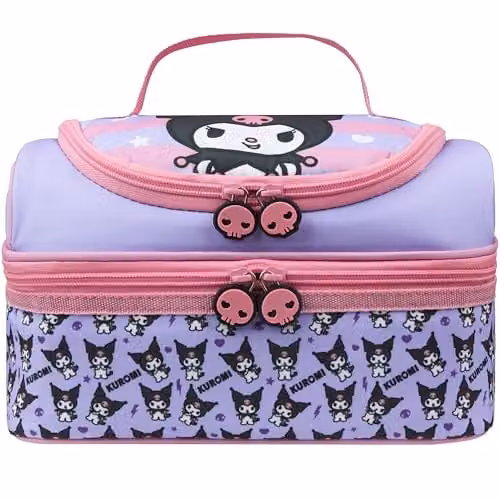 Get Trend Hello Kitty Kuromi Insulated Kids Lunch Bag with Dual Compartments in Purple and Multicolour – 1
