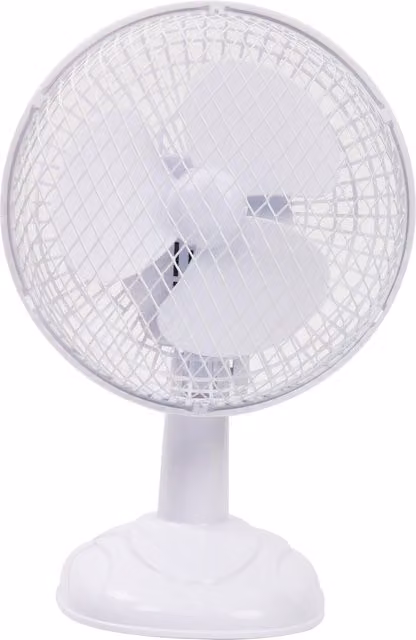Livingandhome 15W Mini Table Fan, White, W/D/H: 15.24 x 15.24 x 15.24 cm