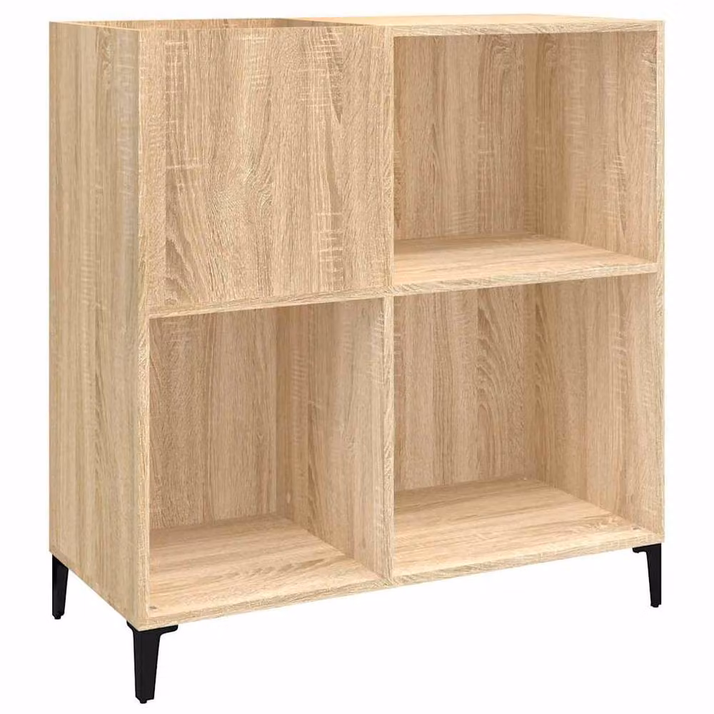 Berkfield Home Sonoma Oak Record Cabinet in Light Brown, W/D/H: 84.5 x 38 x 89 cm – 2