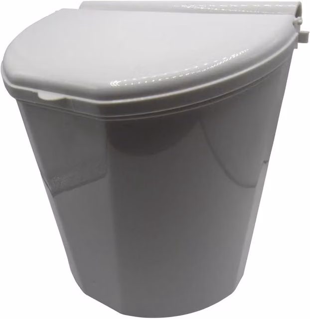 Nordara 10L Wall Mounted Plastic Waste Bin with Flip Lid in White