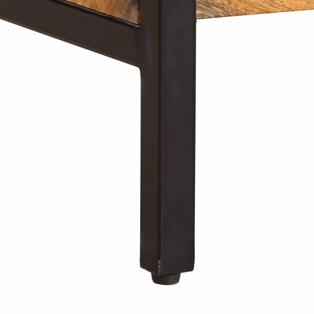 Berkfield Home Industrial Mango Wood Console Table, Brown, W/D/H: 140 x 35 x 70 cm – 5