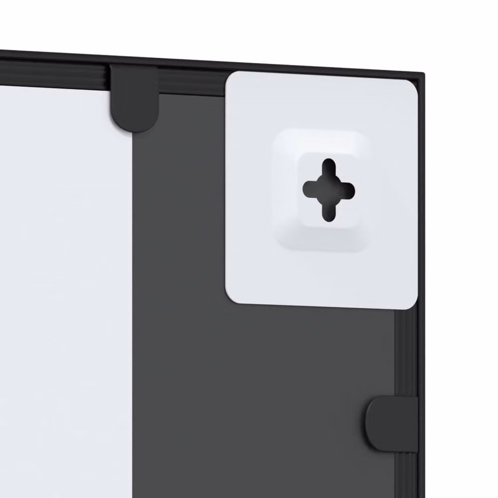 Berkfield Home Rectangular Wall Mirror in Black Metal and Glass, W: 50 cm, H: 100 cm – 3