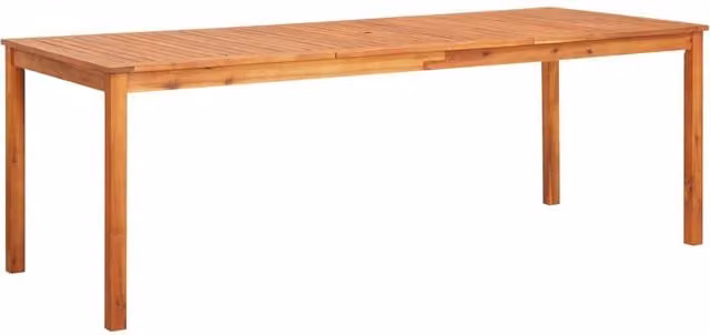 Berkfield Home Garden Table in Brown Solid Acacia Wood, W/D/H: 215 x 90 x 74 cm – 1