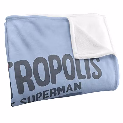 Warner Bros. Superman The City Of Sl Silky Touch Super Soft Fleece Throw Blanket, Blue, W: 91 cm, D: 147 cm – 3