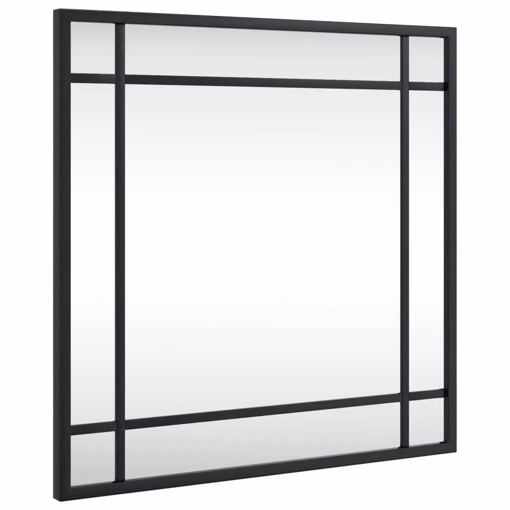 Berkfield Home Minimalist Square Wall Mirror in Black, W/H: 40 x 40 cm – 2