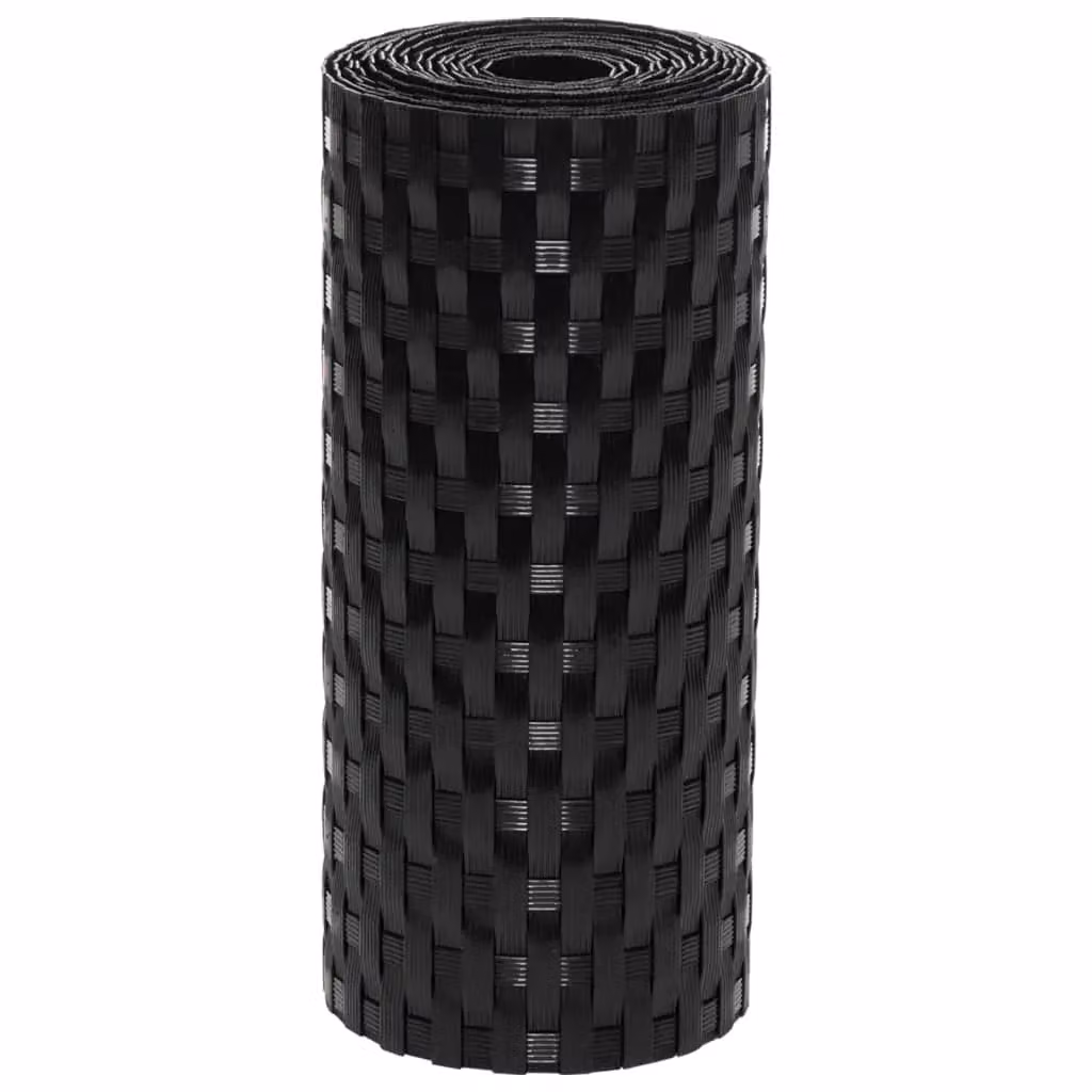Berkfield Home Poly Rattan Balcony Screens, 5 Pieces, Black, H x W: 255 x 19 cm – 3