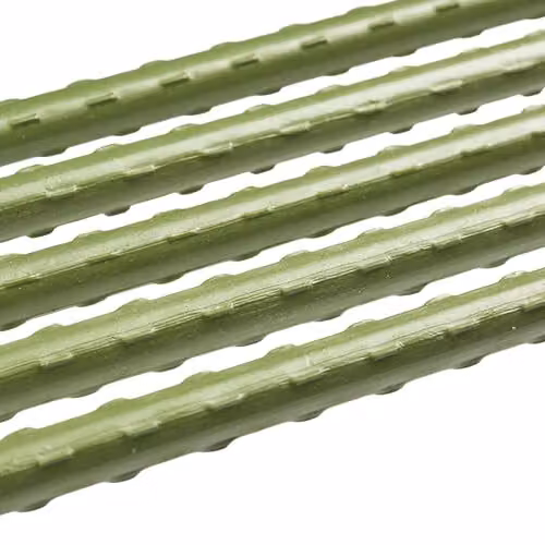 Garden Gear Green Plastic-Coated Metal Plant Support Stakes with Cane Connectors, Height: 90 cm (Pack of 10) – 2