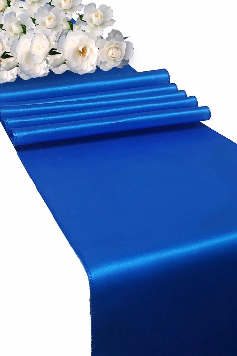 Neel Blue Satin Table Runner in Blue – 2