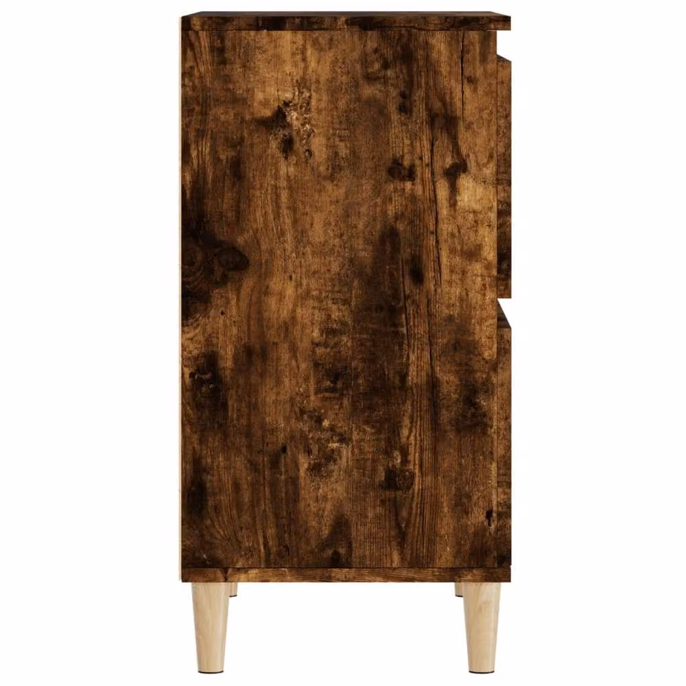 Berkfield Home Set of 2 Smoked Oak Sideboards in Brown, W/D/H: 60 x 35 x 70 cm – 5