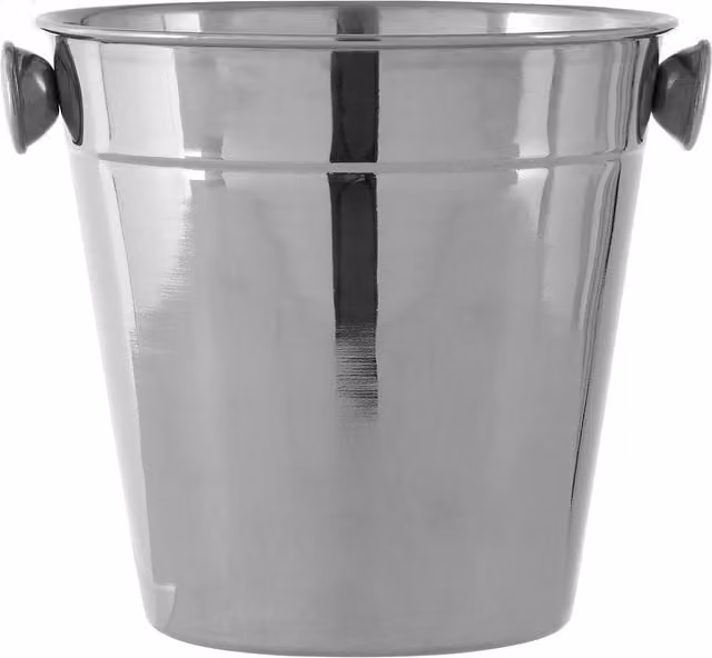 Orsina Stainless Steel Ice Bucket with Shiny Finish in Silver – 1