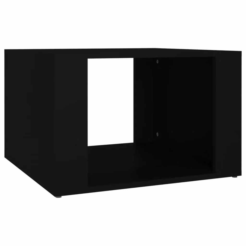 Berkfield Home Black Minimalist Bedside Table in Engineered Wood W/D/H: 57 x 36 x 57 cm – 2
