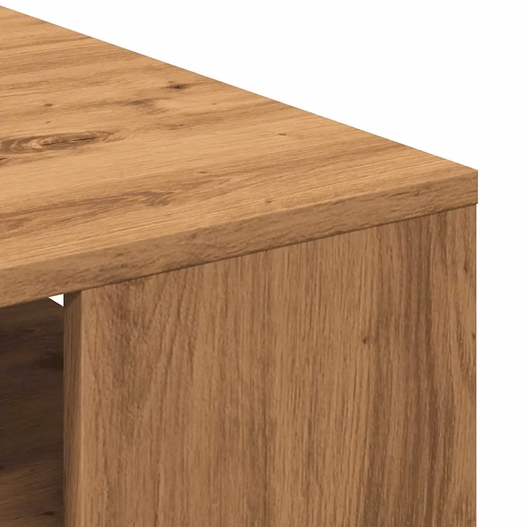 Berkfield Home Artisan Oak Coffee Table in Brown, W/D/H: 55 x 55 x 42 cm – 5