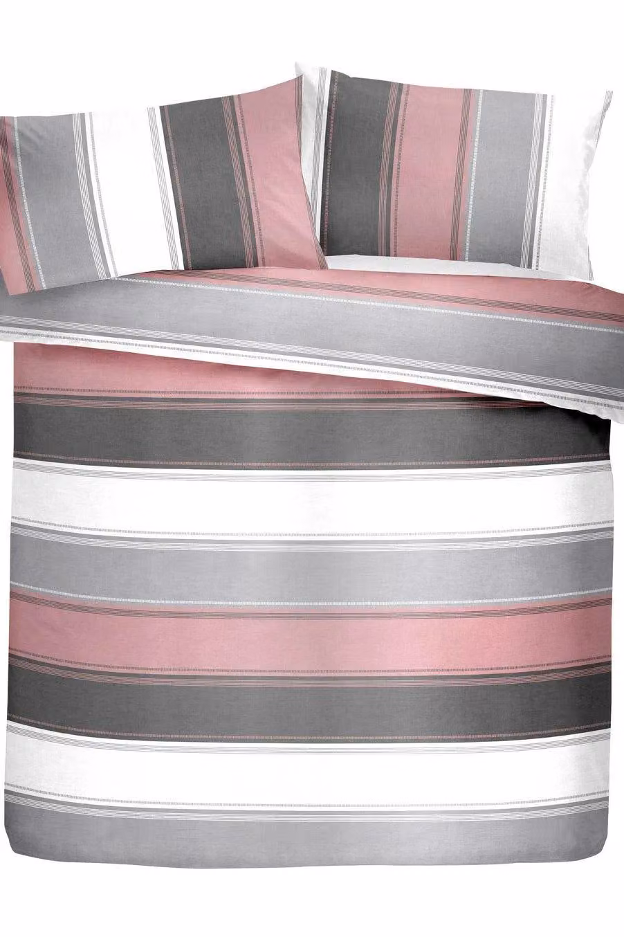 Fusion Betley Classic Wide Stripe Duvet Cover Set in Pink – 2
