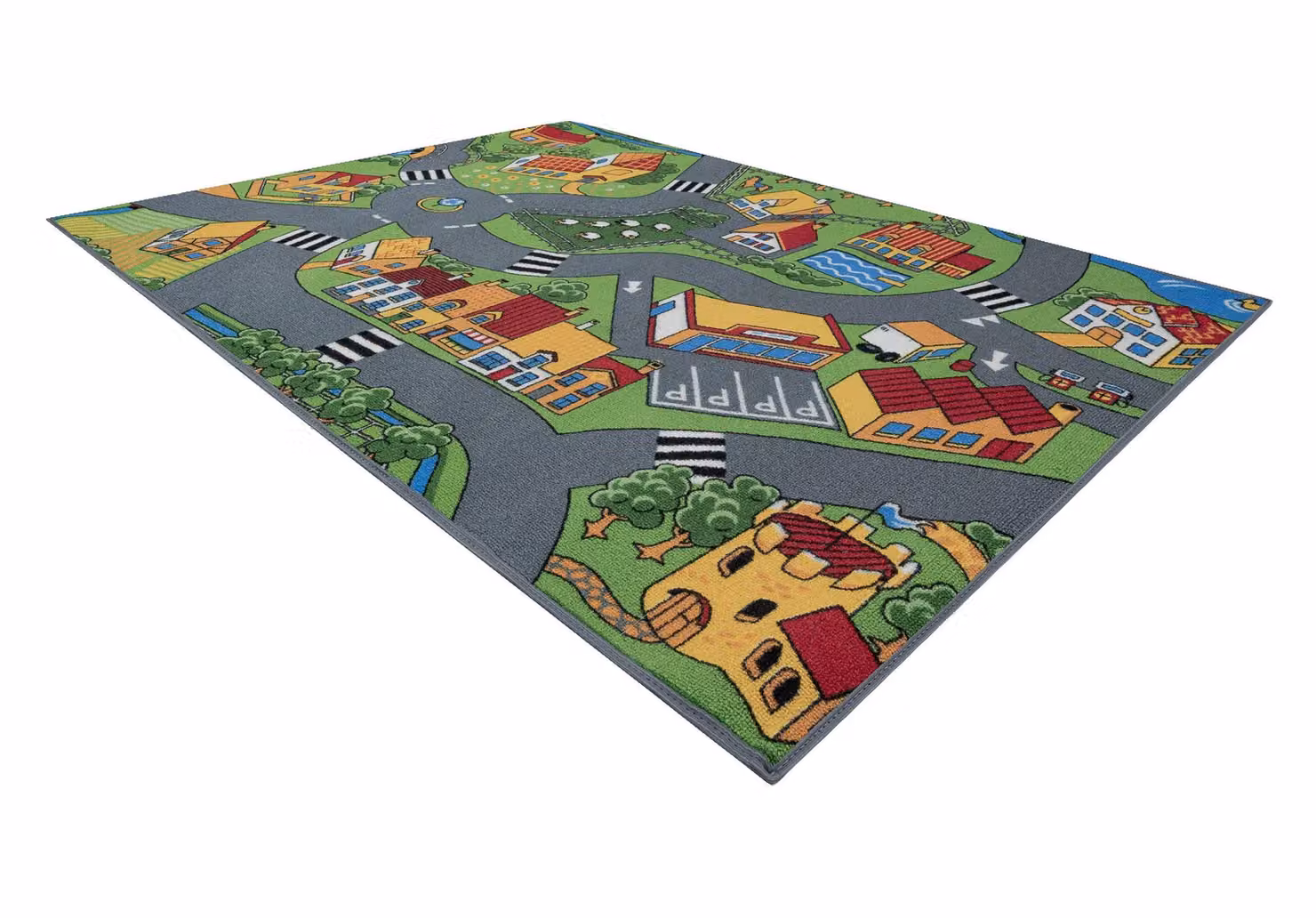 RugsX Rebel Roads Kids Motif Rug in Grey and Multicolour, W: 95 cm, D: 133 cm – 2