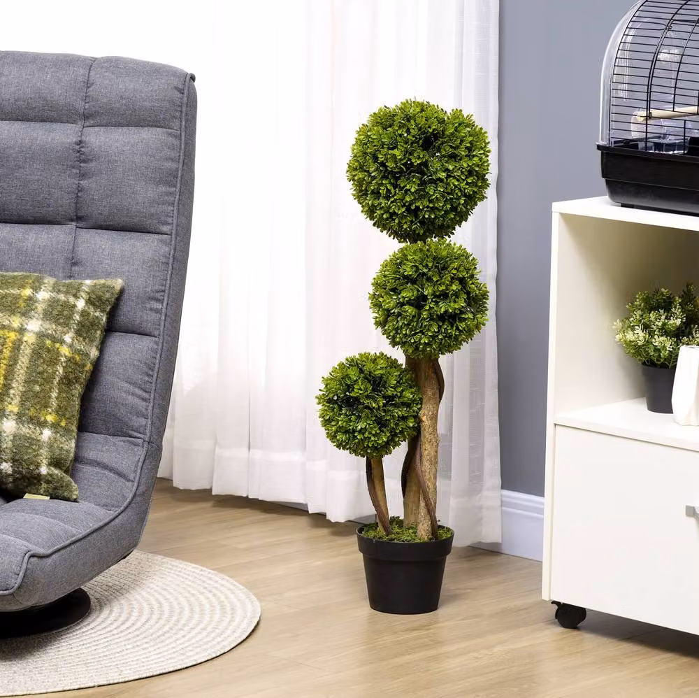 STILVORA Green Artificial Tabletop Tree in Pot, Height: 90 cm – 2