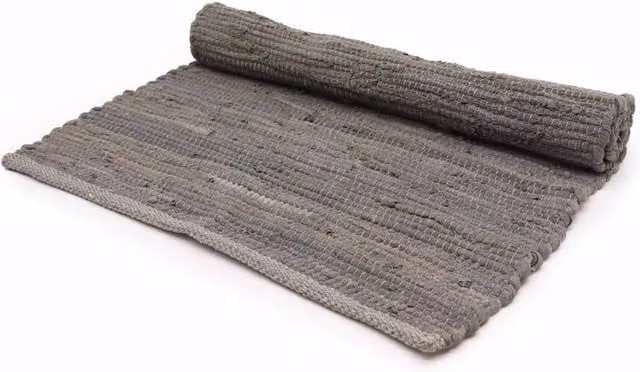 KDMD Grey Handloom Cotton Ethnic Woven Rug