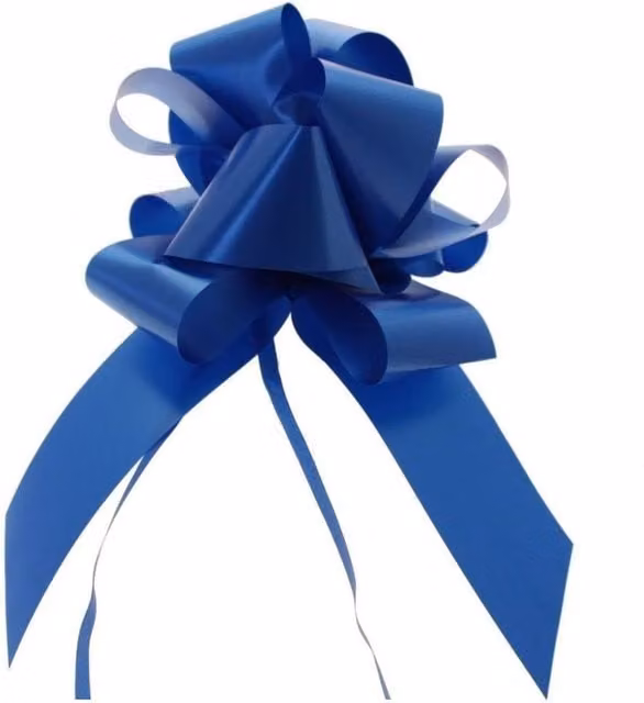 KDMD Royal Blue Single Pull Bows, 50mm, 12 Pack