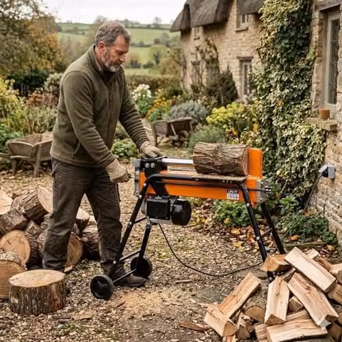 Lazy Tools Lazy-Log 7 Ton Electric Hydraulic Log Splitter in Orange – 2