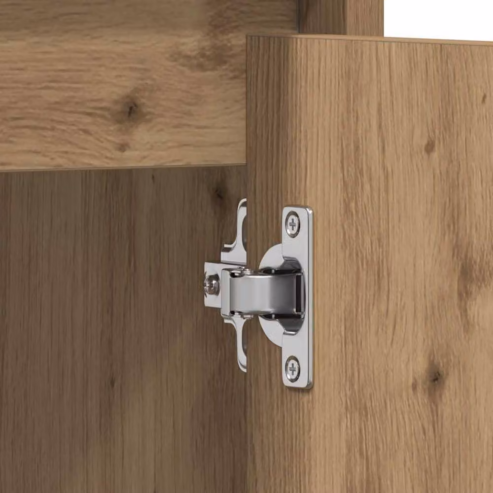 Berkfield Home Artisan Oak Durable Bathroom Sink Cabinet in Brown, W/D/H: 60 x 33 x 60 cm – 5