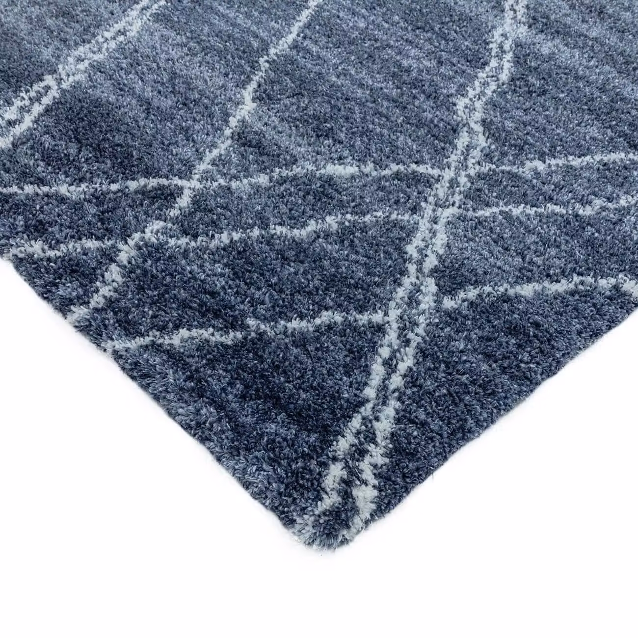 The Rug Shop UK Blue Modern Geometric Polypropylene Easy Care Area Rug W: 240 cm, L: 340 cm – 3