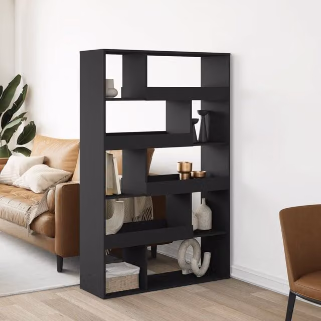 Berkfield Home Black MDF Room Divider, W/D/H: 100 x 33 x 156.5 cm