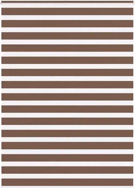 Berkfield Home Brown Zebra Day and Night Blind with Polyester Fabric, W: 160 cm, H: 230 cm
