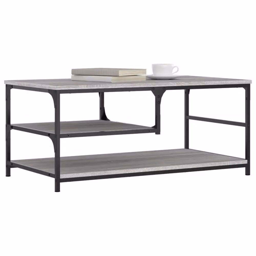 Berkfield Home Grey Sonoma Coffee Table W/D/H: 90 x 49 x 40 cm – 3