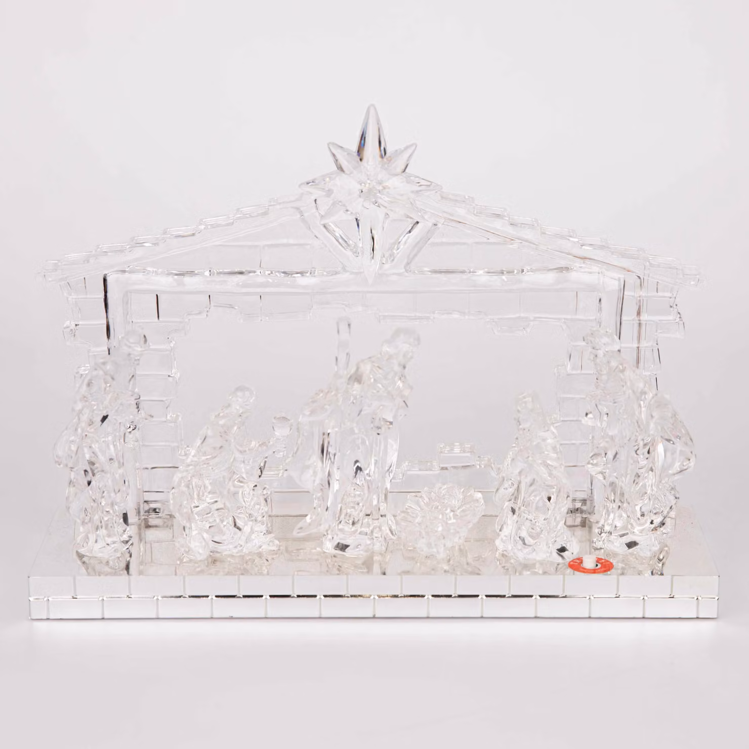 Shatchi Acrylic Light Up Nativity Scene in Natural Beige featuring Jesus, Mary, Joseph and the Three Wise Men – 5