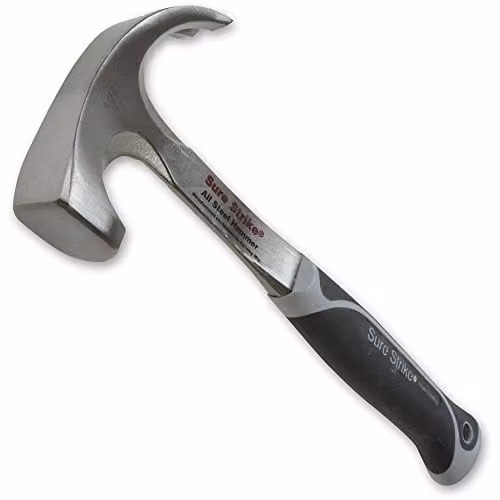 Estwing Surestrike All Steel Curved Claw Hammer, 16oz, Silver