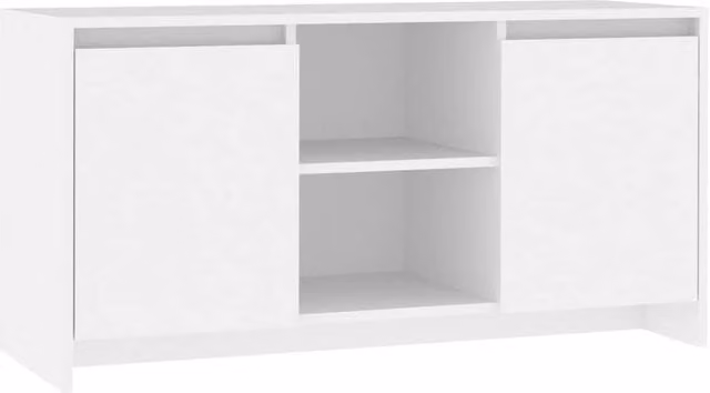 Berkfield Home White Minimalist TV Cabinet W/D/H: 102 x 37.5 x 52.5 cm – 1