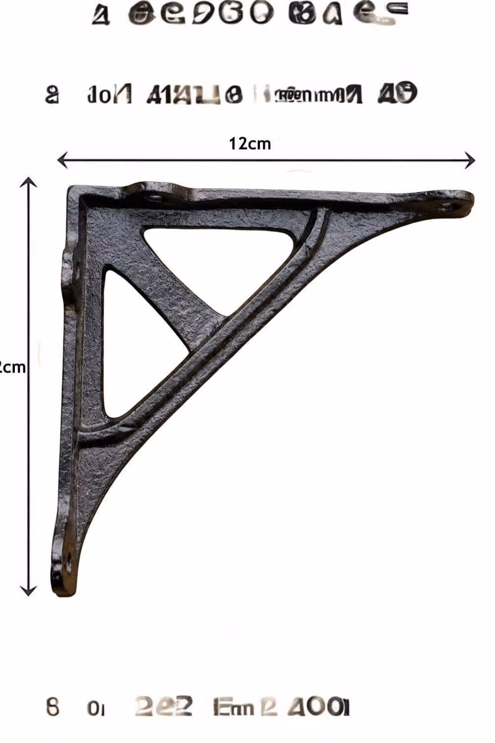 Gifts Direct 2 U Cast Iron Shelf Bracket in Brown with Rustic Openwork Design, W: 12 cm, H: 12 cm, D: 2 cm – 2