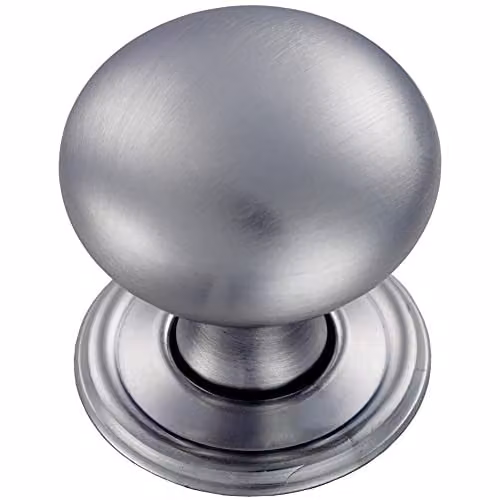Loops Round Victorian Cupboard Door Knob in Satin Chrome, 38mm Diameter – 1