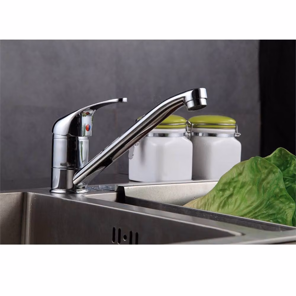 SPETLEK Kitchen Sink Mixer Tap with Single Lever and Swivel Spout in Chrome Metallic Silver – 2