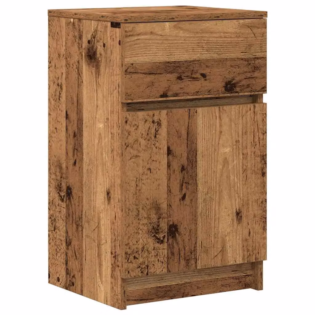 Berkfield Home Bedside Cabinet in Old Wood, W/D/H: 39 x 35 x 65 cm – 2