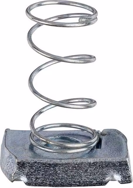 Unifix Long Spring Channel Nuts BZP M12 ZZJ10058 in Silver Galvanised Steel