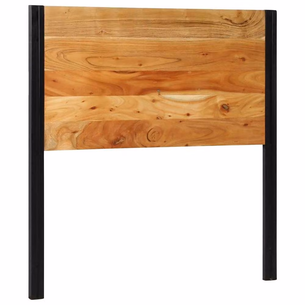 Berkfield Home Industrial Headboard in Brown Solid Acacia Wood and Iron, Width: 100 cm – 2