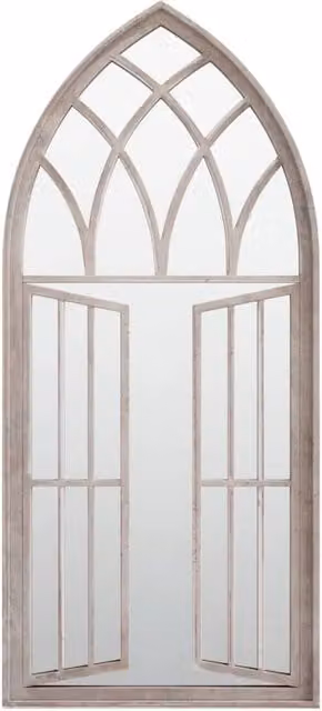 Berkfield Home Sand Rectangular Wall Mirror in Cream, W/H: 100 x 45 cm