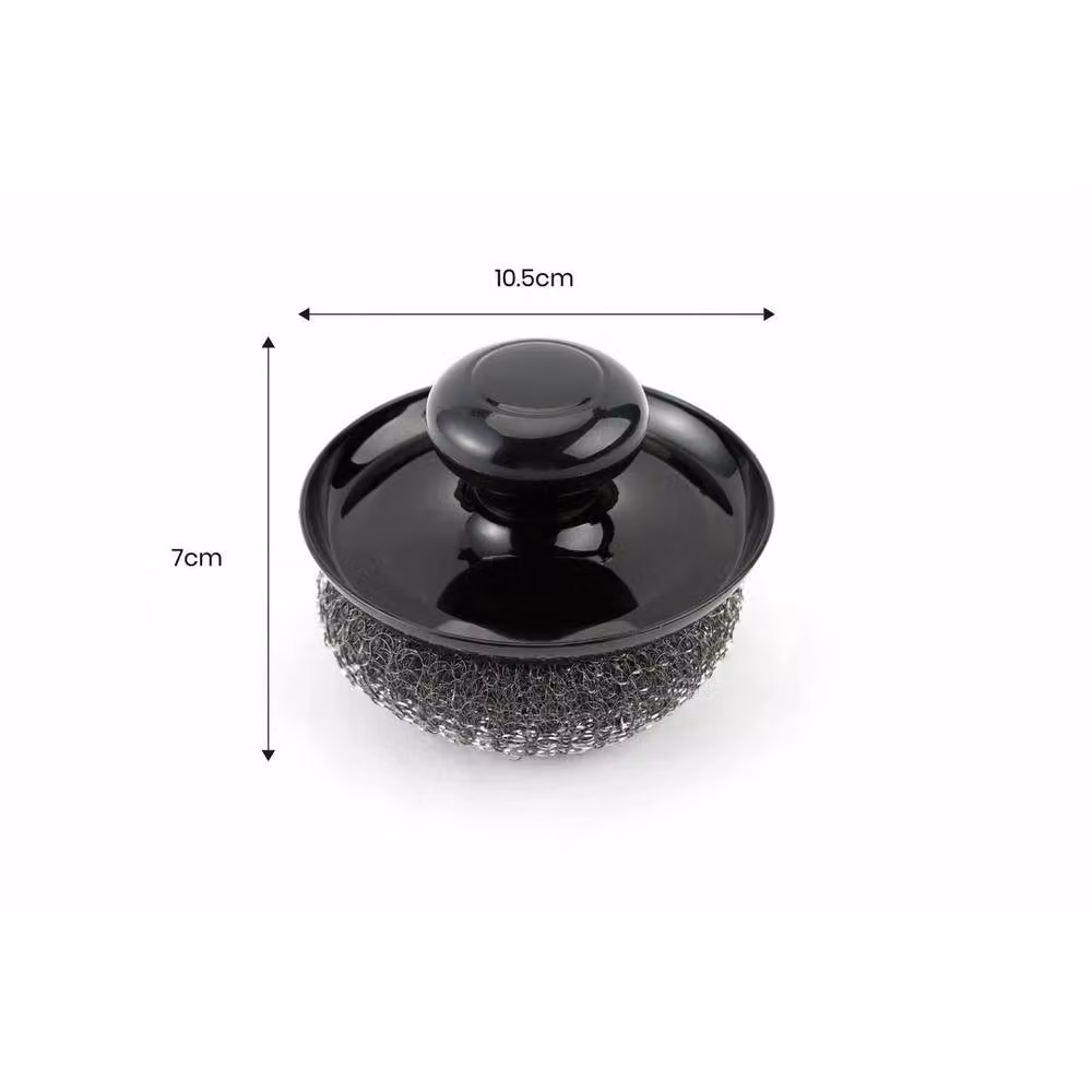 EONLION 4-Piece Black Metal BBQ Grill Cleaning Brush Set, Length: 100 cm – 2