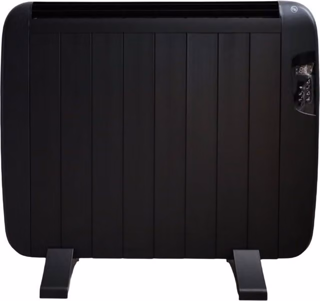 ENER-J Smart WiFi Electric Radiator Heater 1200W Black Aluminium with LCD Control and App Control